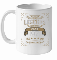 Product Legends Were Born In May 1971 White Ceramic Mug