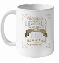 Product Legends Were Born In July 1971 White Ceramic Mug