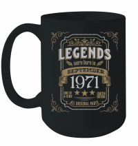 Product Legends Were Born In September 1971 Mug