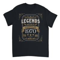 Product Legends Were Born In February 1970 Unisex T-Shirt