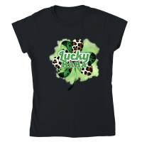 Product Lucky Mama Leopard St. Patricks Classic Womens Crewneck T-shirt