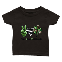 Product Peace Love Shamrocks St. Patrick’s Classic Baby Crewneck T-shirt