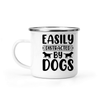 Product Easily Distracted by Dogs Camping Mug