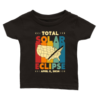 Product Vintage Total Solar Eclipse 2024 USA Map Classic Baby Crewneck T-shirt