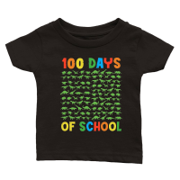 Product 100 Days of School Dinosaur Silhouette Classic Baby Crewneck T-shirt