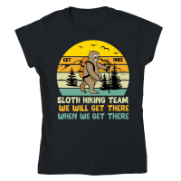 Product A220315 01 Sloth Svg, Sloth Hiking Team Classic Womens Crewneck T-shirt