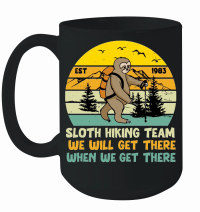 Product A220315 01 Sloth Svg, Sloth Hiking Team Mug