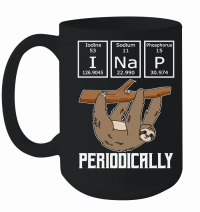 Product A220315 07 Funny Science Sloth, I Nap Periodically Mug