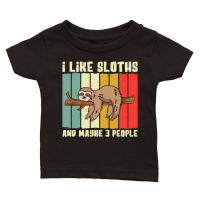 Product A220315 08 Funny Sloth Design For Sloth Lover Classic Baby Crewneck T-shirt