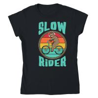 Product A220315 12 Slow Rider Svg Sloth Riding On Low Rider Classic Womens Crewneck T-shirt