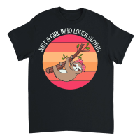 Product A220315 14 Sloth Svg Just A Girl Who Loves Sloths Unisex T-Shirt