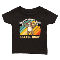 Product A220315 17 Installing Muscles Sloth Weight Lifting Classic Baby Crewneck T-shirt