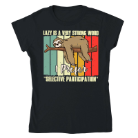 Product A220315 19 Funny Sloth Svg, Funny Lazy Sloth Classic Womens Crewneck T-shirt
