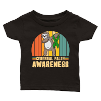 Product A220315 22 Cerebral Palsy Awareness Sloth Warrior Classic Baby Crewneck T-shirt