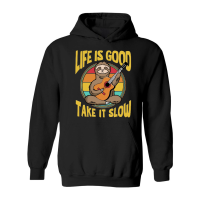Product A220315 23 Life Is Good Take It Slow Funny Sloth Hoodie