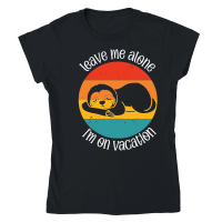 Product A220315 32 Leave Me Alone I'M On Vacation Sloth Svg Classic Womens Crewneck T-shirt