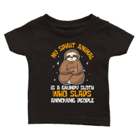 Product A220315 33 My Spirit Animal Is A Grumpy Sloth Svg Classic Baby Crewneck T-shirt