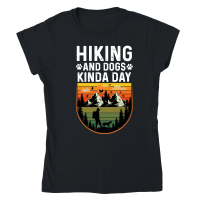 Product Hiking and Dogs Kinda Day Classic Womens Crewneck T-shirt