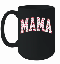 Product Mama Hearts Valentines Day Retro Varsity Mug