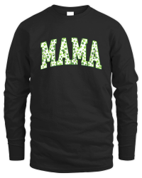 Product Mama Shamrock St Patricks Day Varsity Unisex Sweatshirt