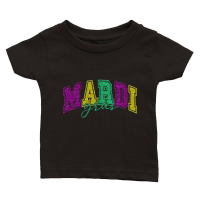 Product Mardi Gras Faux Glitter Classic Baby Crewneck T-shirt