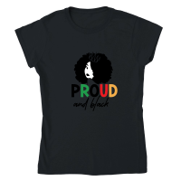 Product Proud And Black 01 Classic Womens Crewneck T-shirt