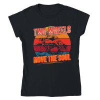 Product Two Wheels Move the Soul Motorbike Classic Womens Crewneck T-shirt
