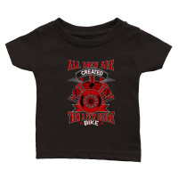 Product all men are created then a few become bikers Classic Baby Crewneck T-shirt