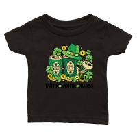Product Drink Drank Drunk Leopard Beer Can Graphics St Patricks Day Classic Baby Crewneck T-shirt