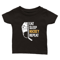 Product Eat Sleep Hockey Repeat Classic Baby Crewneck T-shirt