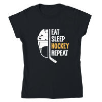 Product Eat Sleep Hockey Repeat Classic Womens Crewneck T-shirt