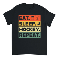 Product Eat Sleep Repeat Hockey Retro Unisex T-Shirt