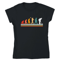Product Evolution Playing Hockey Retro Classic Womens Crewneck T-shirt