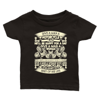 Product Give a Man a Motorcycle Motorbike Lover Classic Baby Crewneck T-shirt