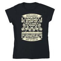 Product Give a Man a Motorcycle Motorbike Lover Classic Womens Crewneck T-shirt