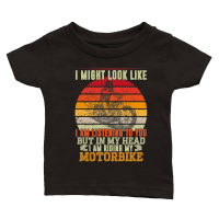 Product I Might Look Like Motorbike Classic Baby Crewneck T-shirt