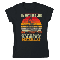 Product I Might Look Like Motorbike Classic Womens Crewneck T-shirt