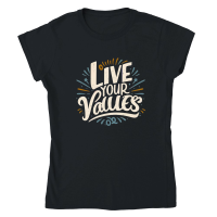 Product Live your values Classic Womens Crewneck T-shirt