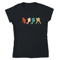 Product Playing Hockey Retro Classic Womens Crewneck T-shirt
