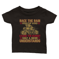 Product Race the Rain, Ride the Wind Motorbike Classic Baby Crewneck T-shirt