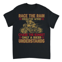 Product Race the Rain, Ride the Wind Motorbike Unisex T-Shirt