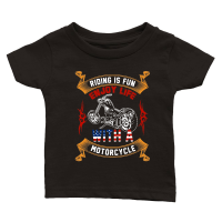 Product Riding is Fun Enjoy Life Motor...bike Classic Baby Crewneck T-shirt