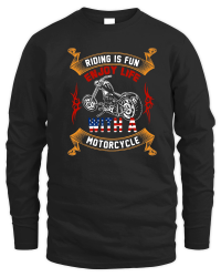 Product Riding is Fun Enjoy Life Motor...bike Unisex Sweatshirt
