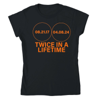 Product Solar Eclipse 2024 Shirt Twice In A Lifetime Solar Eclipse T Shirt Classic Womens Crewneck T-shirt