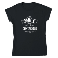 Product Smile, its contagious Classic Womens Crewneck T-shirt