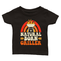 Product Barbecue Chef BBQ Smoking Natural Born Griller Classic Baby Crewneck T-shirt