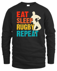 Product eat sleep rugby repeat 2 Unisex Sweatshirt