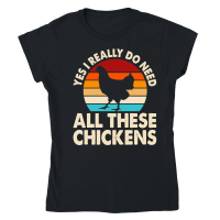 Product Funny Hen Farmer Chicken Classic Womens Crewneck T-shirt