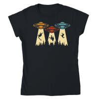 Product Funny Vintage UFO Alien  3 Classic Womens Crewneck T-shirt