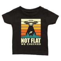 Product Funny Vintage UFO Alien not Flat we checked Classic Baby Crewneck T-shirt